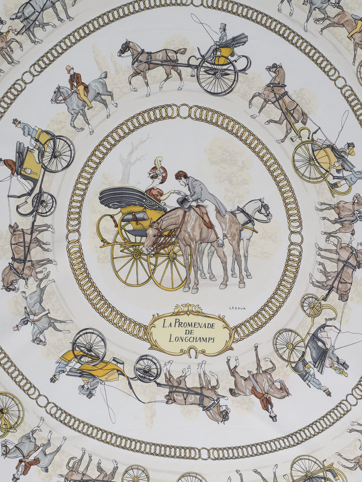 Hermès Equestrian Silk Scarf W150626.34  Hermès 