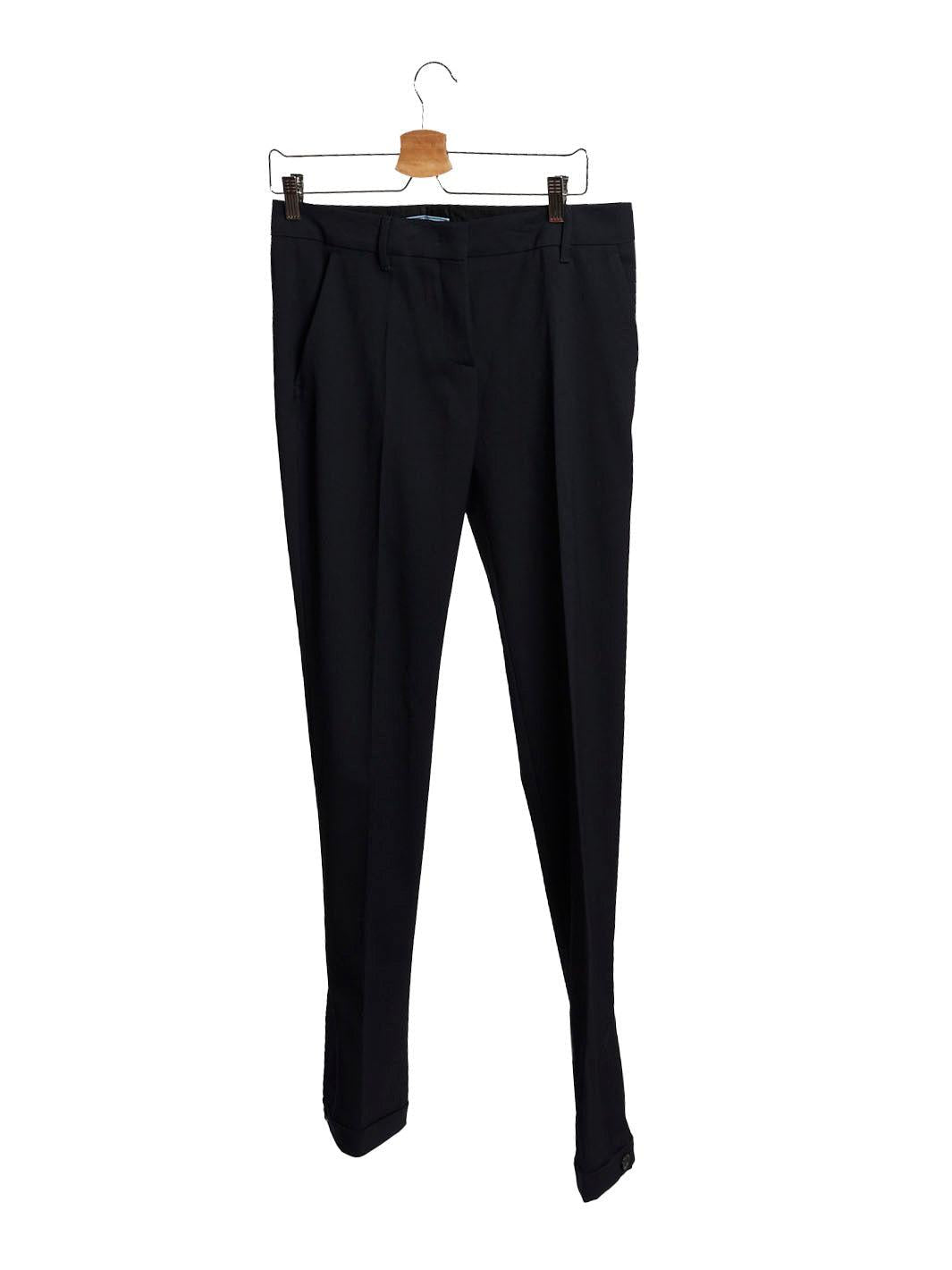 Y2K black low-rise Prada trouser with pockets W22031723  Prada 