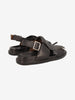Marni Fringe Fussbett Sandal in Black Leather MU260321.49  Marni 