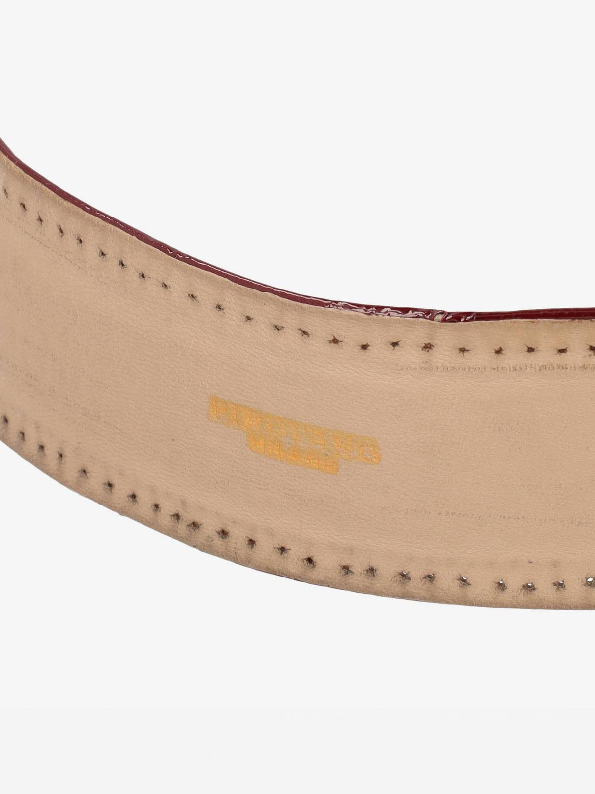 Pirovano Vintage Patent Leather Belt