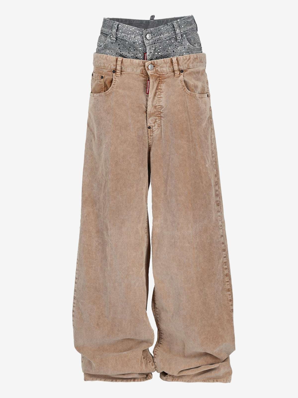 Dsquared2 Twin Pack Layered Wide-Leg Trousers CVM26.23.164  Dsquared² 