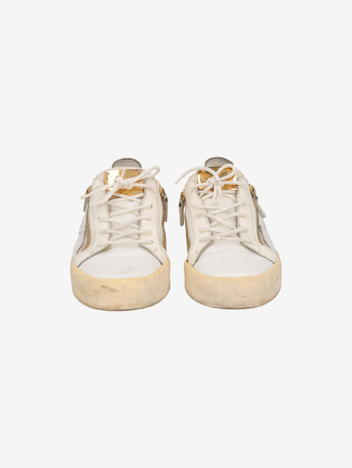 Giuseppe Zanotti White Leather Low-Top Sneakers WCV250877.15  Giuseppe Zanotti 