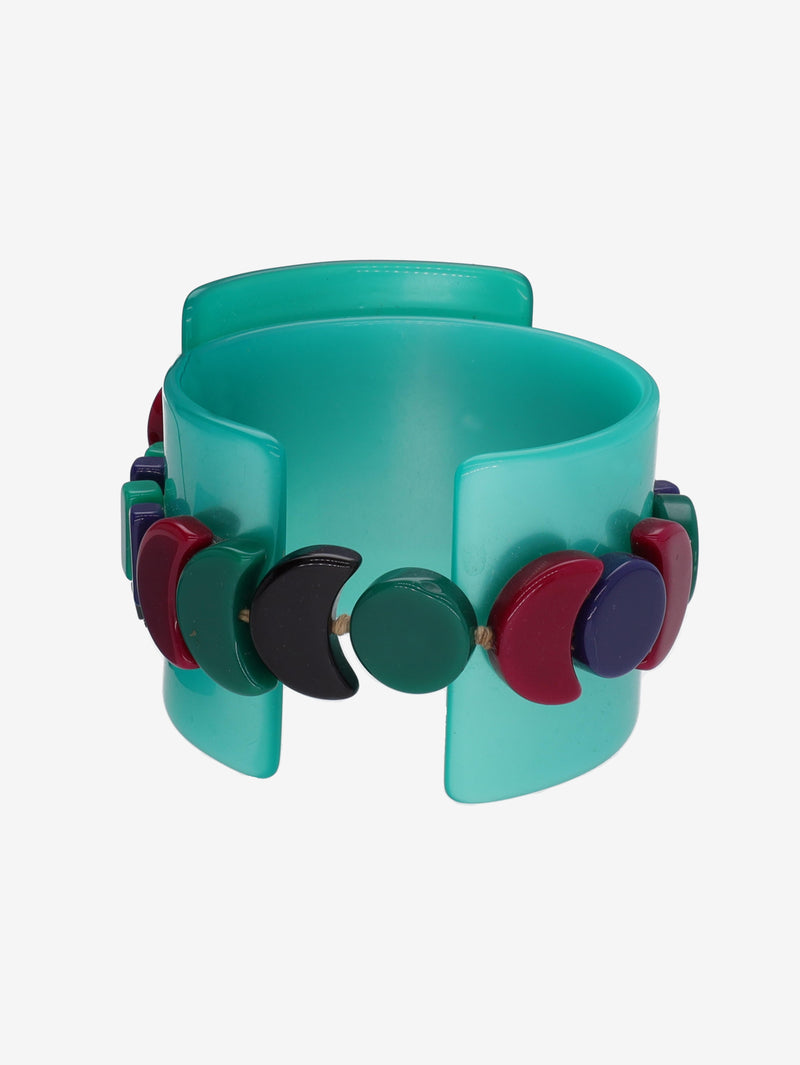 Vintage Multicolor Geometric Plastic Bangle W27526.116  Vintage 