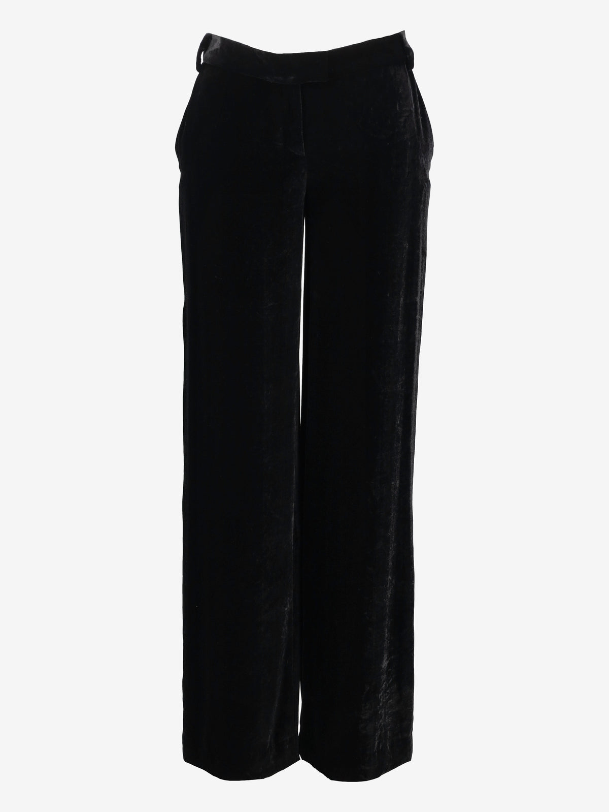 Salvatore Ferragamo Velvet-Effect Wide-Leg Trousers CVM26.8.6  Salvatore Ferragamo 