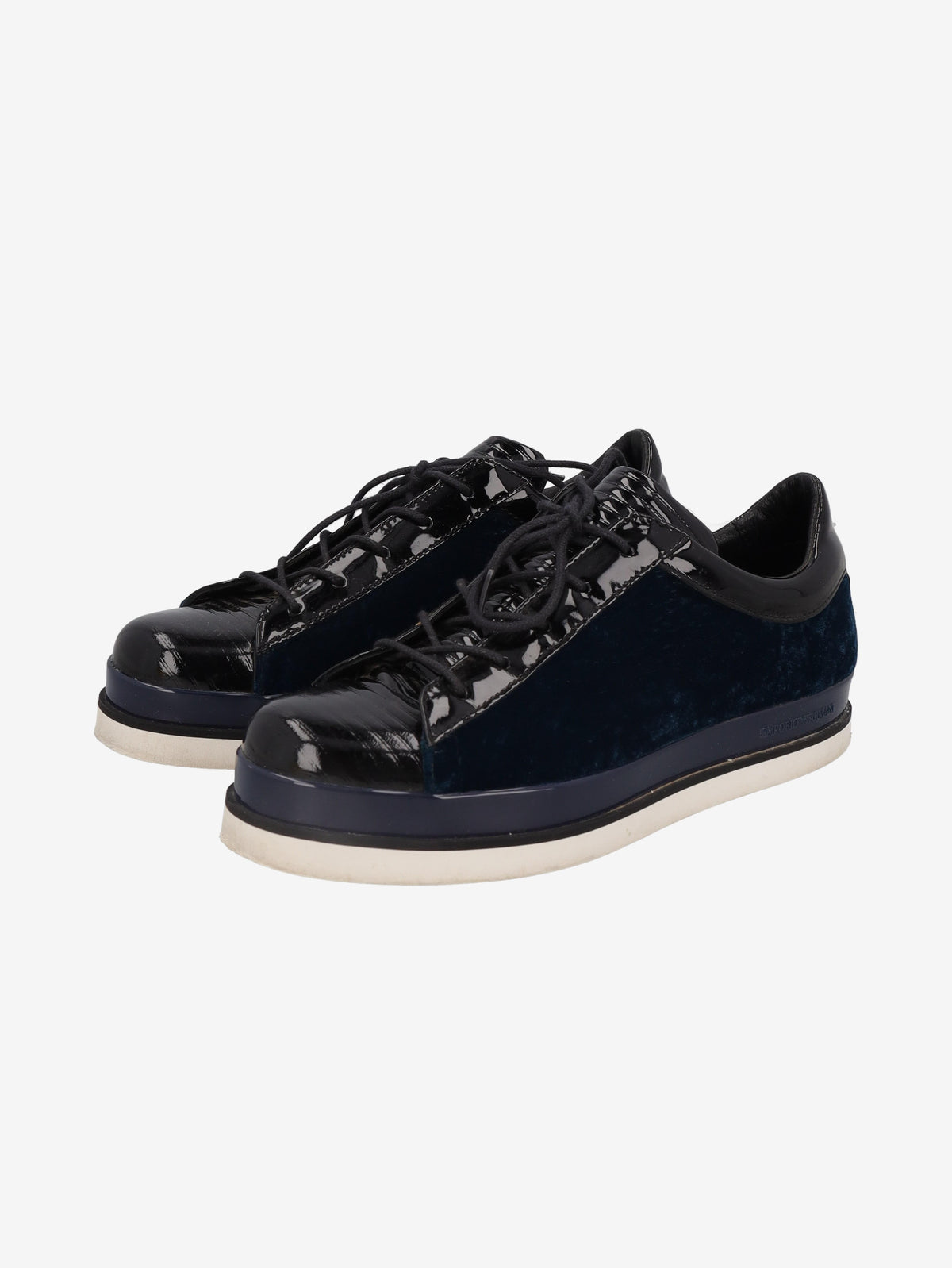 Emporio Armani sneakers in midnight blue velvet WCV22110412  Emporio Armani 