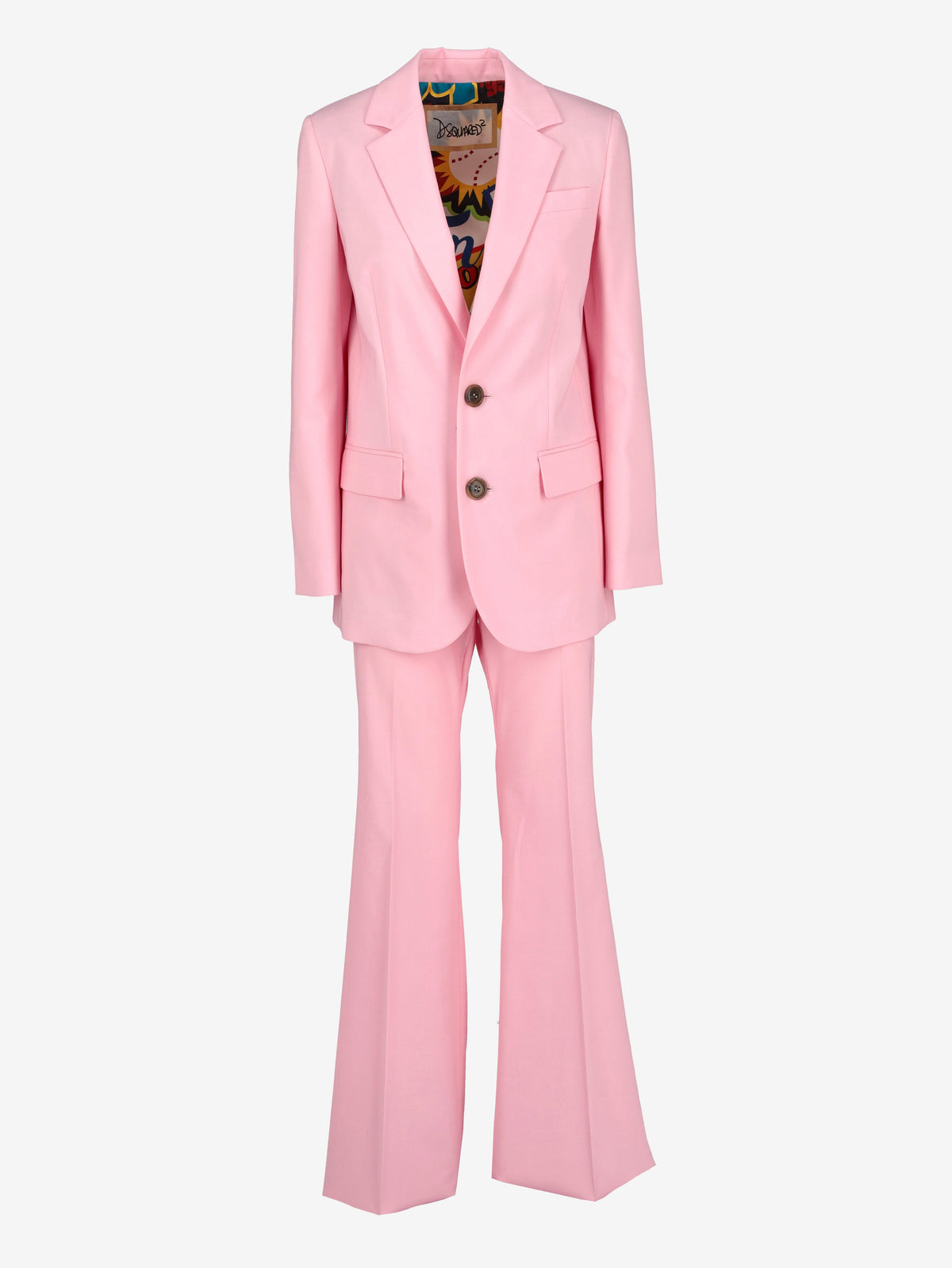DSQUARED2 Pink Blazer Suit Set with Graphic Lining CVM26.23.206  Dsquared² 