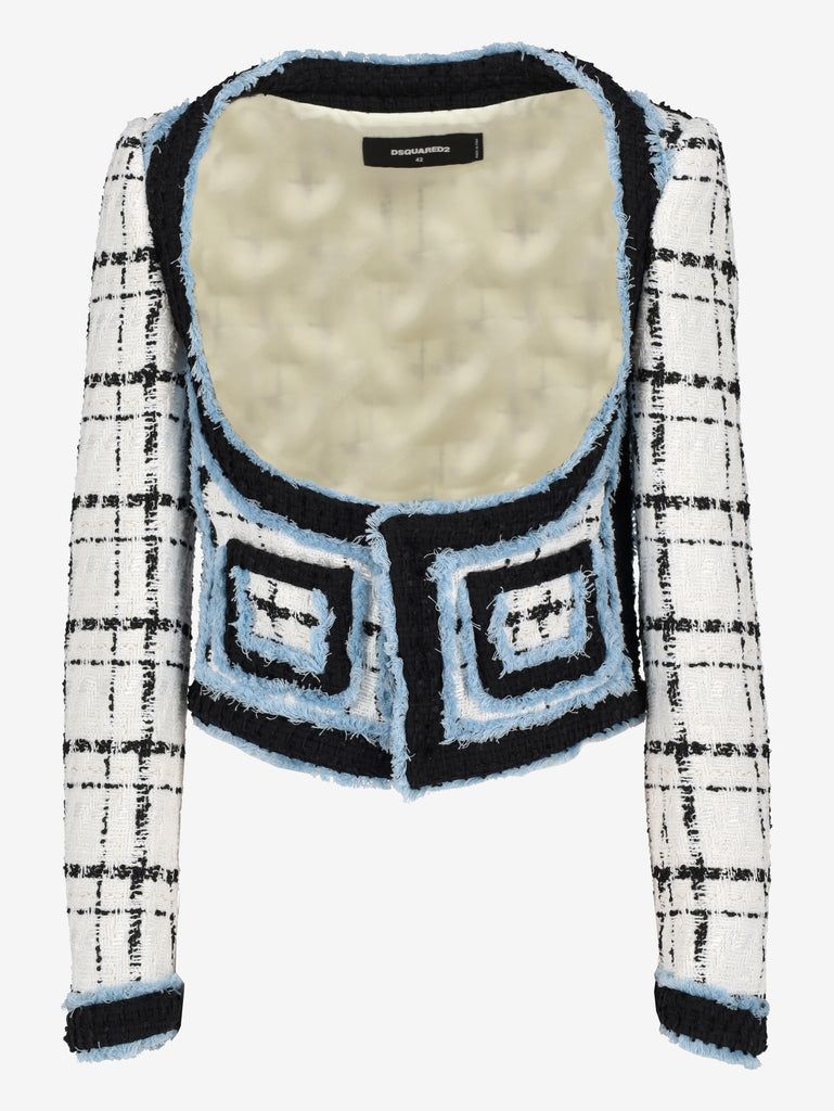 Dsquared2 Bouclé Cropped Bustier Jacket CVM26.23.30  Dsquared² 