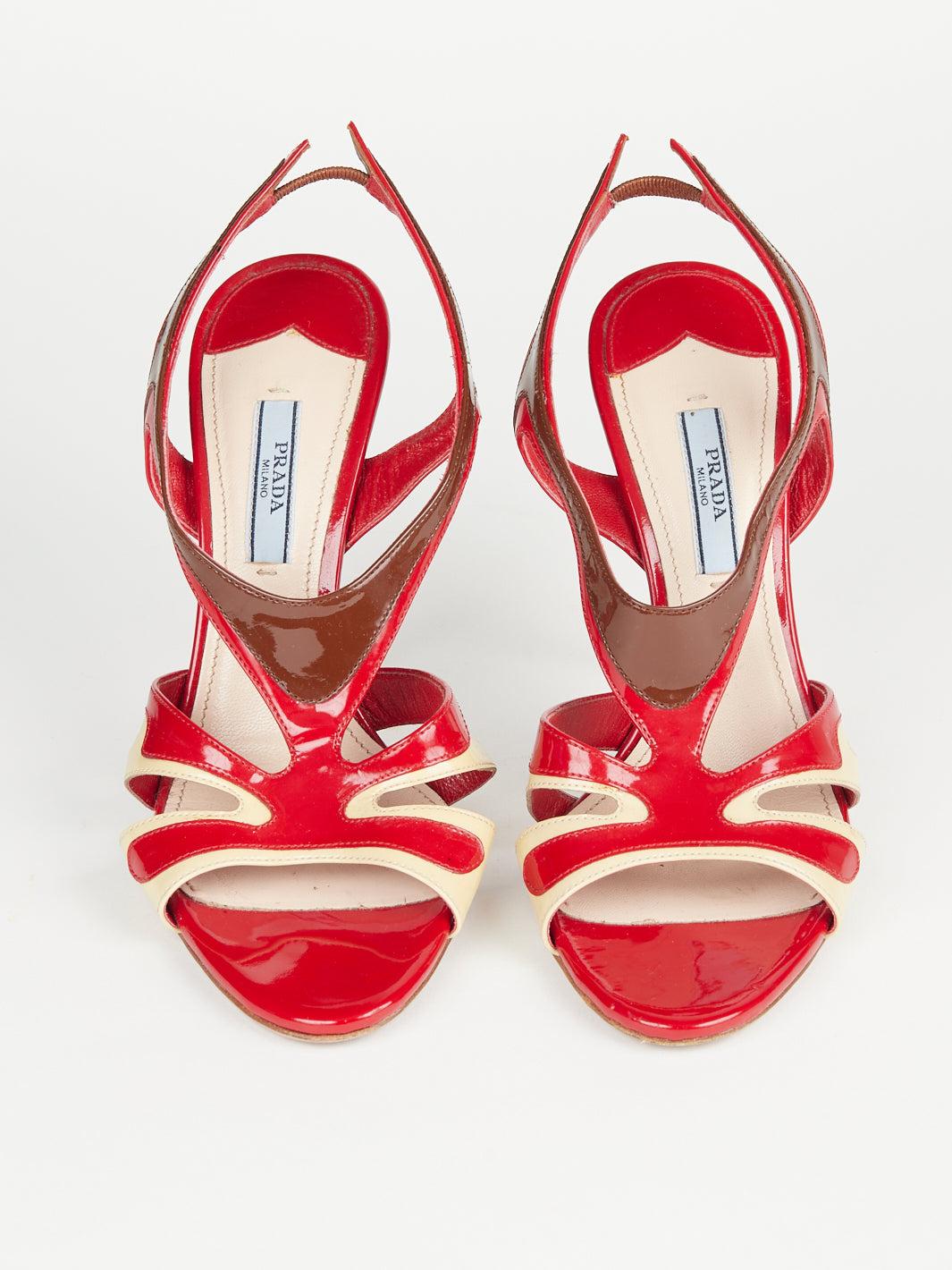 2010 Prada slingback Fiamma sandal in patent leather with heel MR02022.4  Prada 