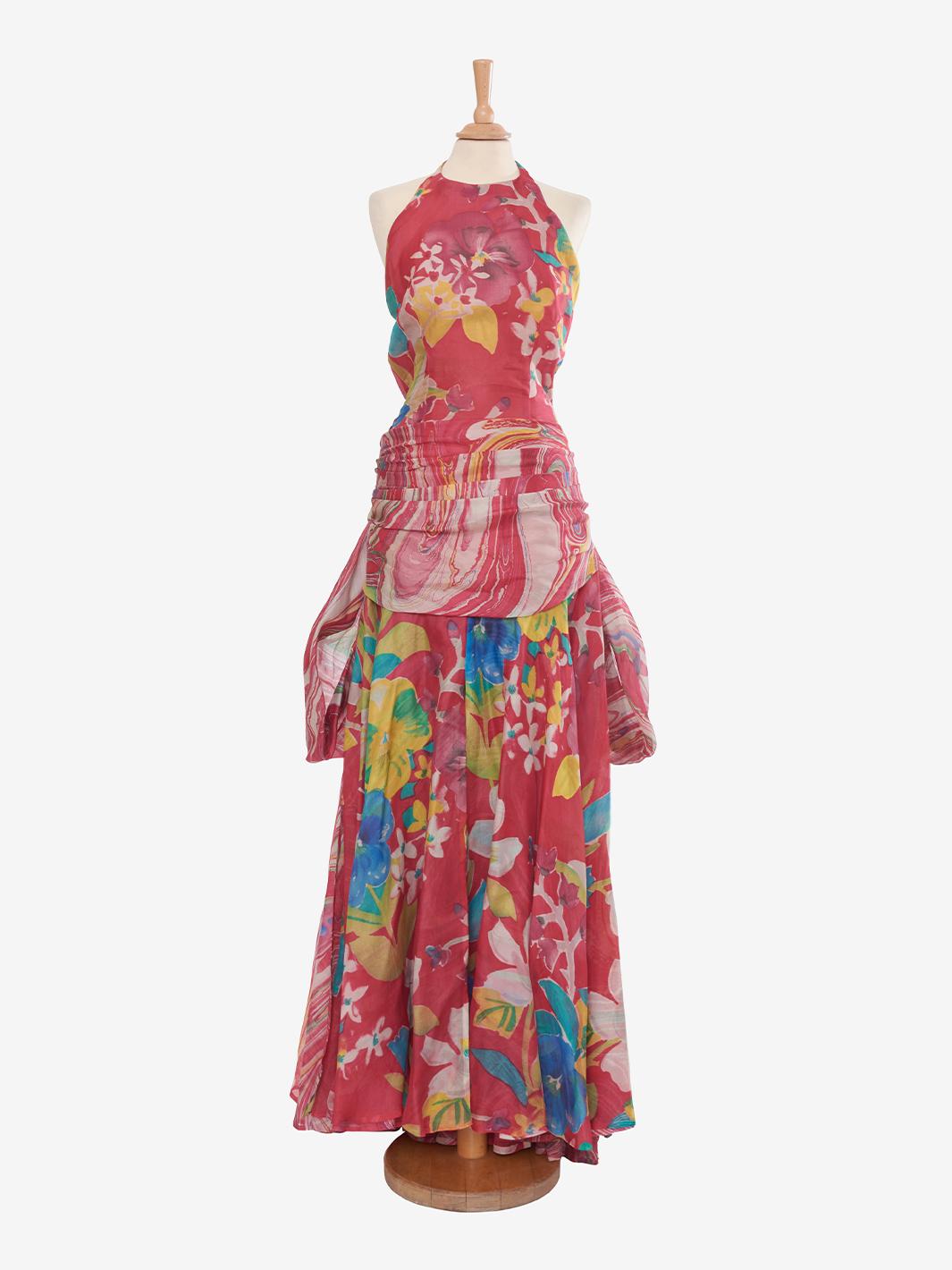 Lancetti Multicolor organza dress BR12523.14  Lancetti 