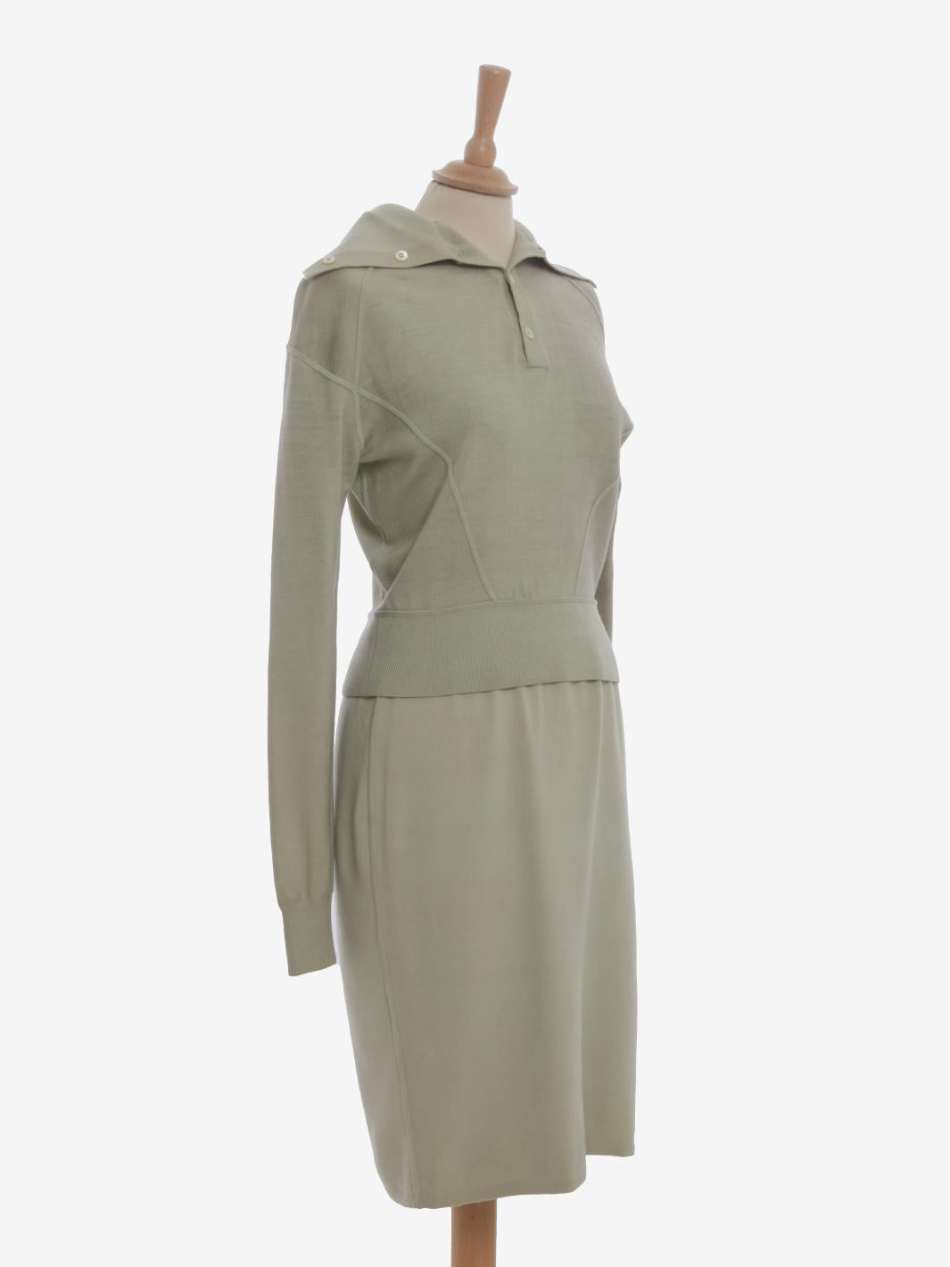 Alaïa 羊毛鼠尾草套装 - 80 年代