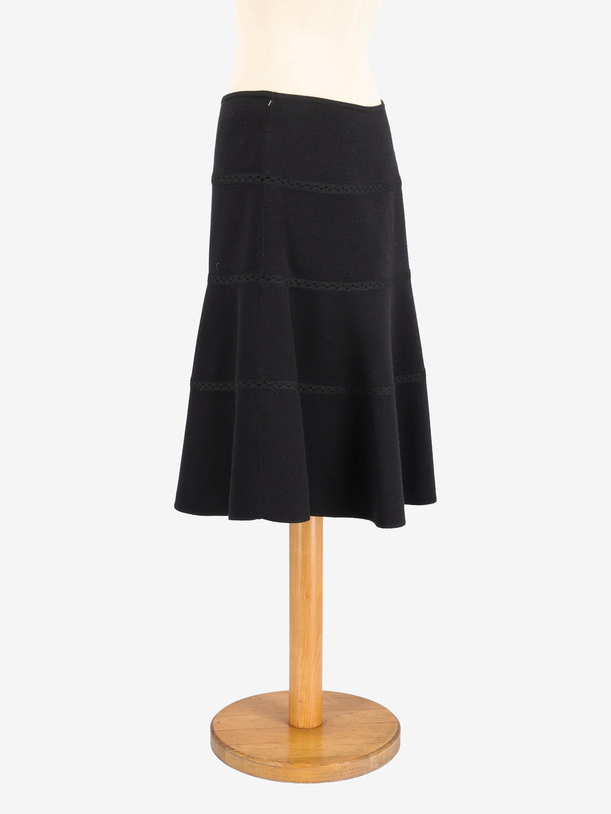 Alaia Wool Midi Skirt