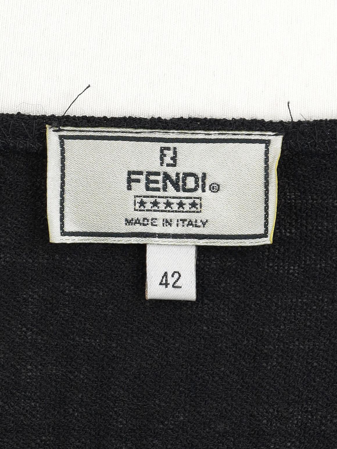 Gonna midi in lana Fendi