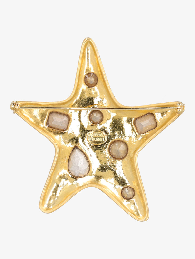 Kenneth Jay Lane Jackie Gold Star Brooch CVR24.1.135  Kenneth Jay Lane 