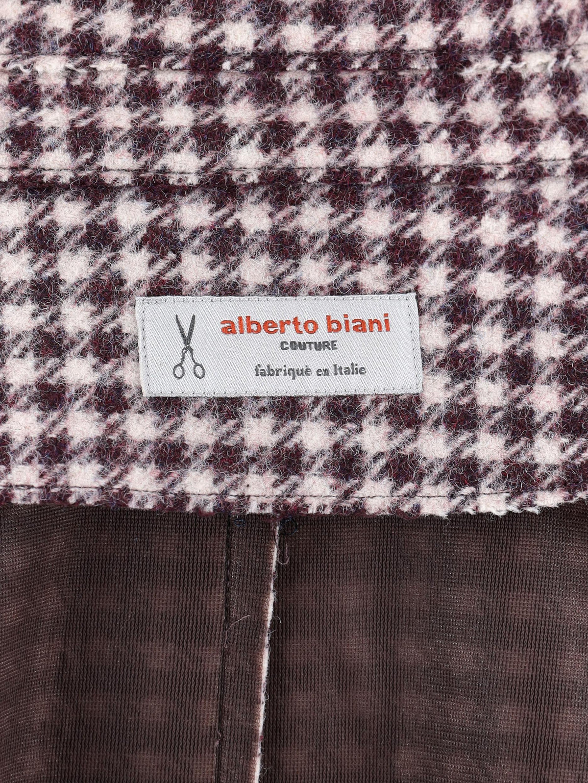 Alberto Biani Checkered Wool Coat CVM26.22.12  Vintage 