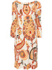Gucci Vintage Paisley-Print Bateau Midi Dress WCV241030  Gucci 