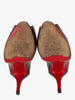 Louboutin Open Toed Heels in Burgundy Leather WCV161224_70  Christian Louboutin 
