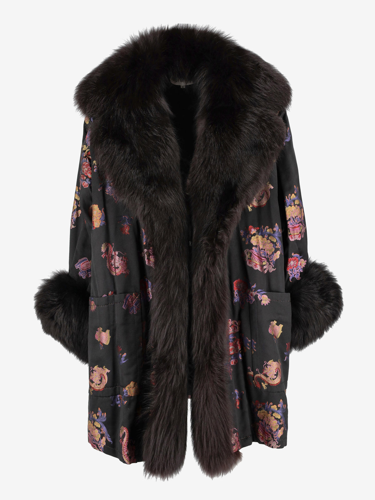 Mario Borsato Coat in Polyester with Oriental Pattern CVM26.6.113  Mario Borsato 