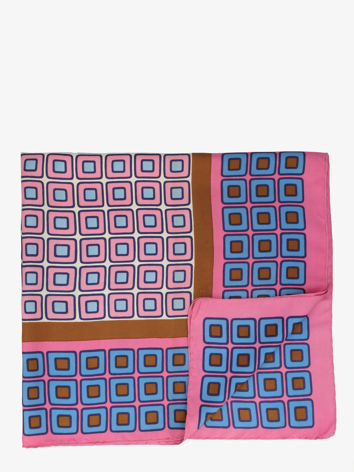 Yves Saint Laurent Squared Pattern Foulard W24121223  Yves Saint Laurent 