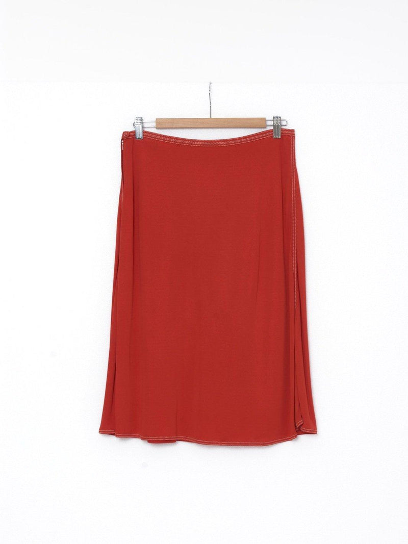 1990s knee-length orange Hermès skirt W22062106  Hermès 