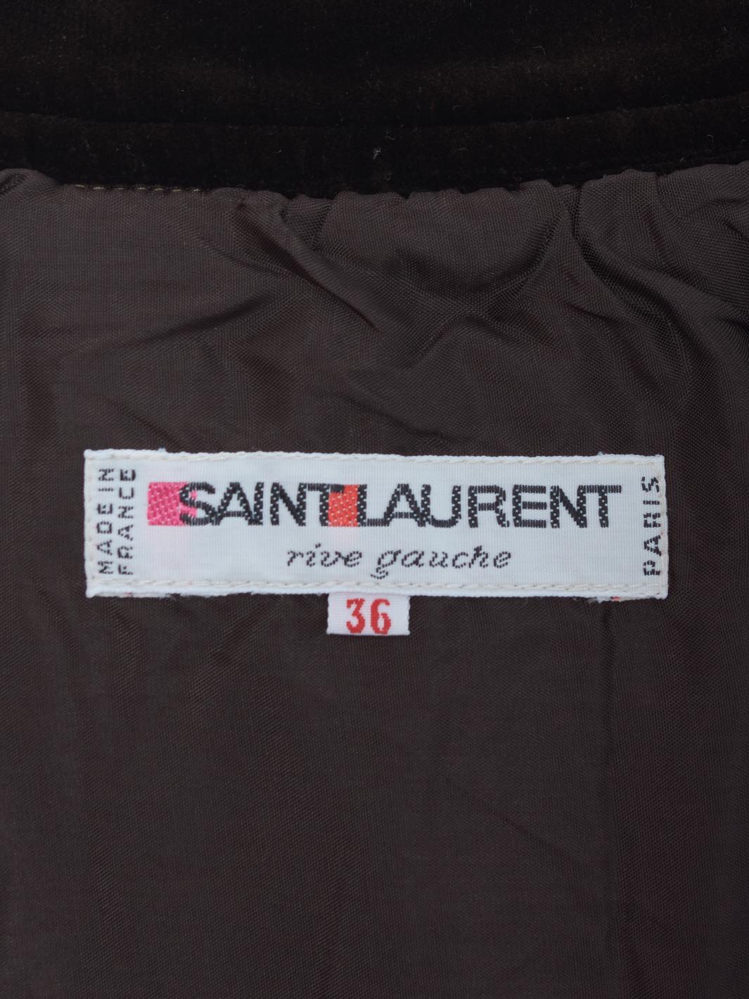 Saint Laurent Brown Velvet Skirt MZ191310  Yves Saint Laurent 