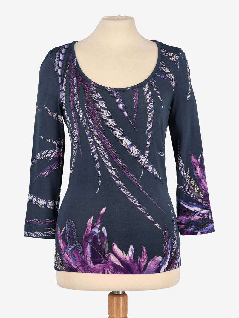 Just Cavalli Feather Print Shirt W24121253.5  Just Cavalli 