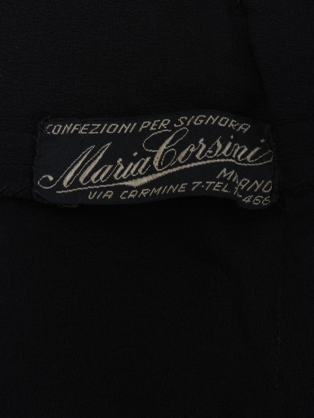 Vintage ruffle taffetà dress - '36s AR003  Vintage 