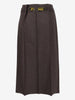 Fendi Wool Blend Long Skirt with Logo Belt CVM26.1.10  Fendi 