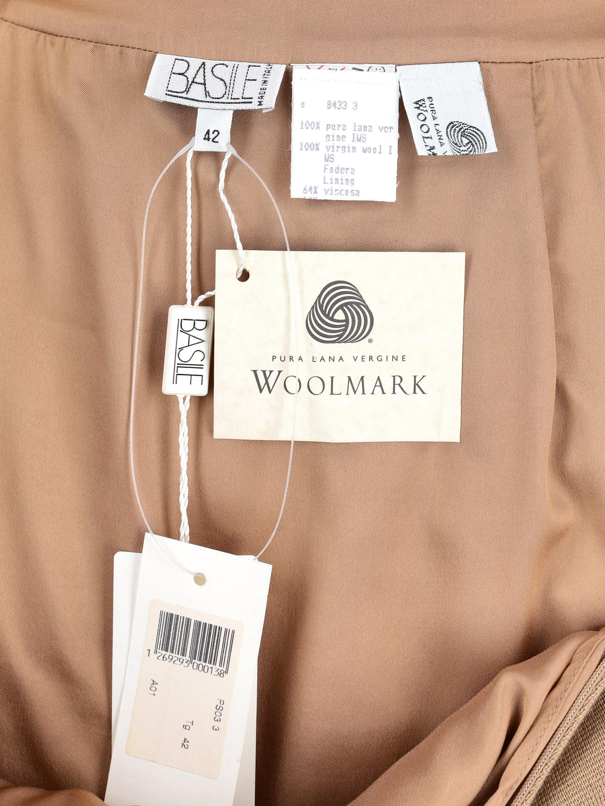 Basile Beige Two-Piece With Leather Inserts W2511.55  Vintage 