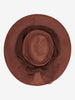 Vintage Brown Straw Hat with Mesh Bow Detail W130126.3  Vintage 