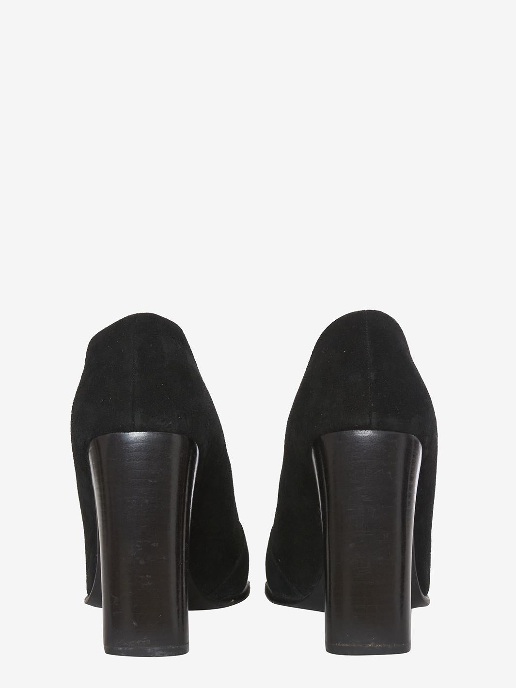 Gucci black velvet heeled loafer WCV23063003  Gucci 