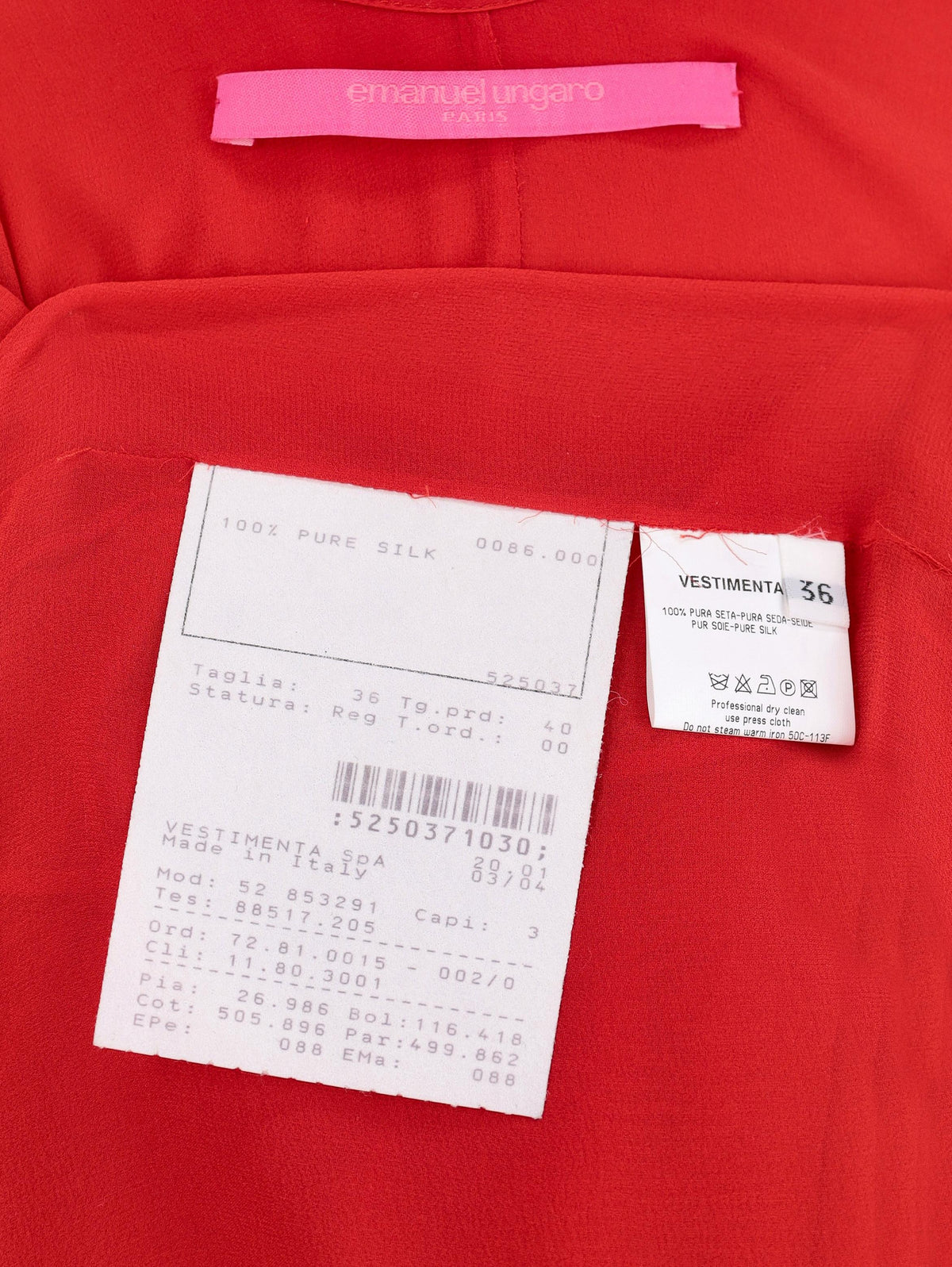 Ungaro Ruffle Dress<BR/>