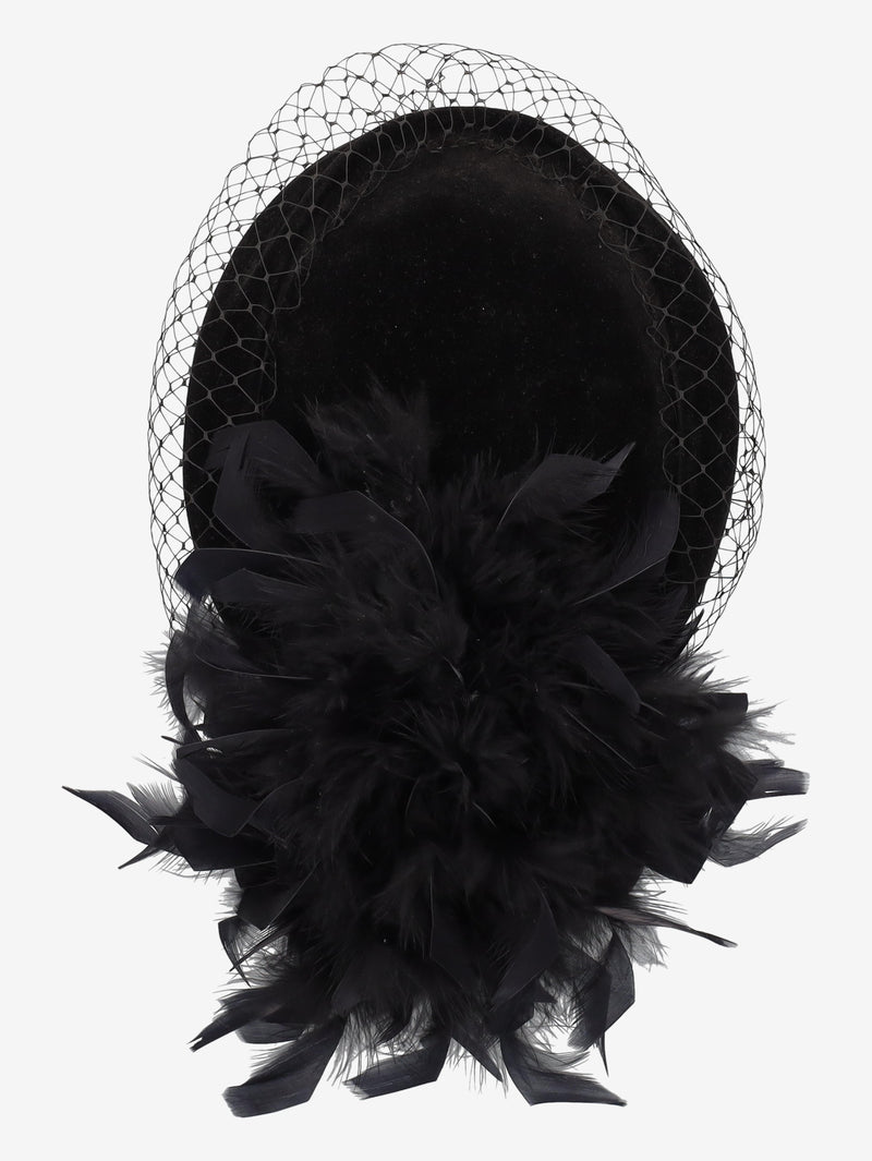 Vintage Veiled Feather Hat W27526.141  Vintage 