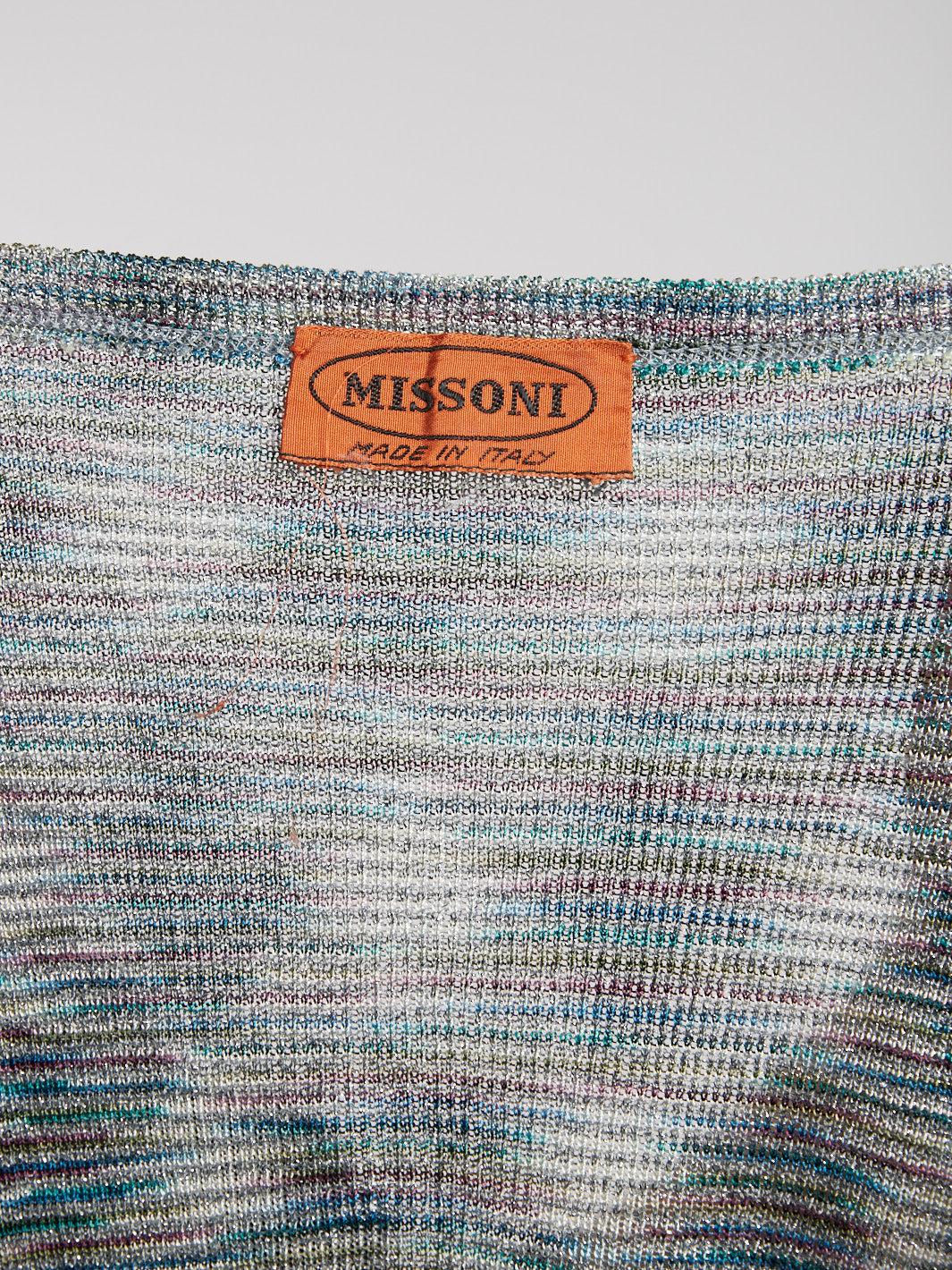 Top Missoni in lurex anni '90 con spalline