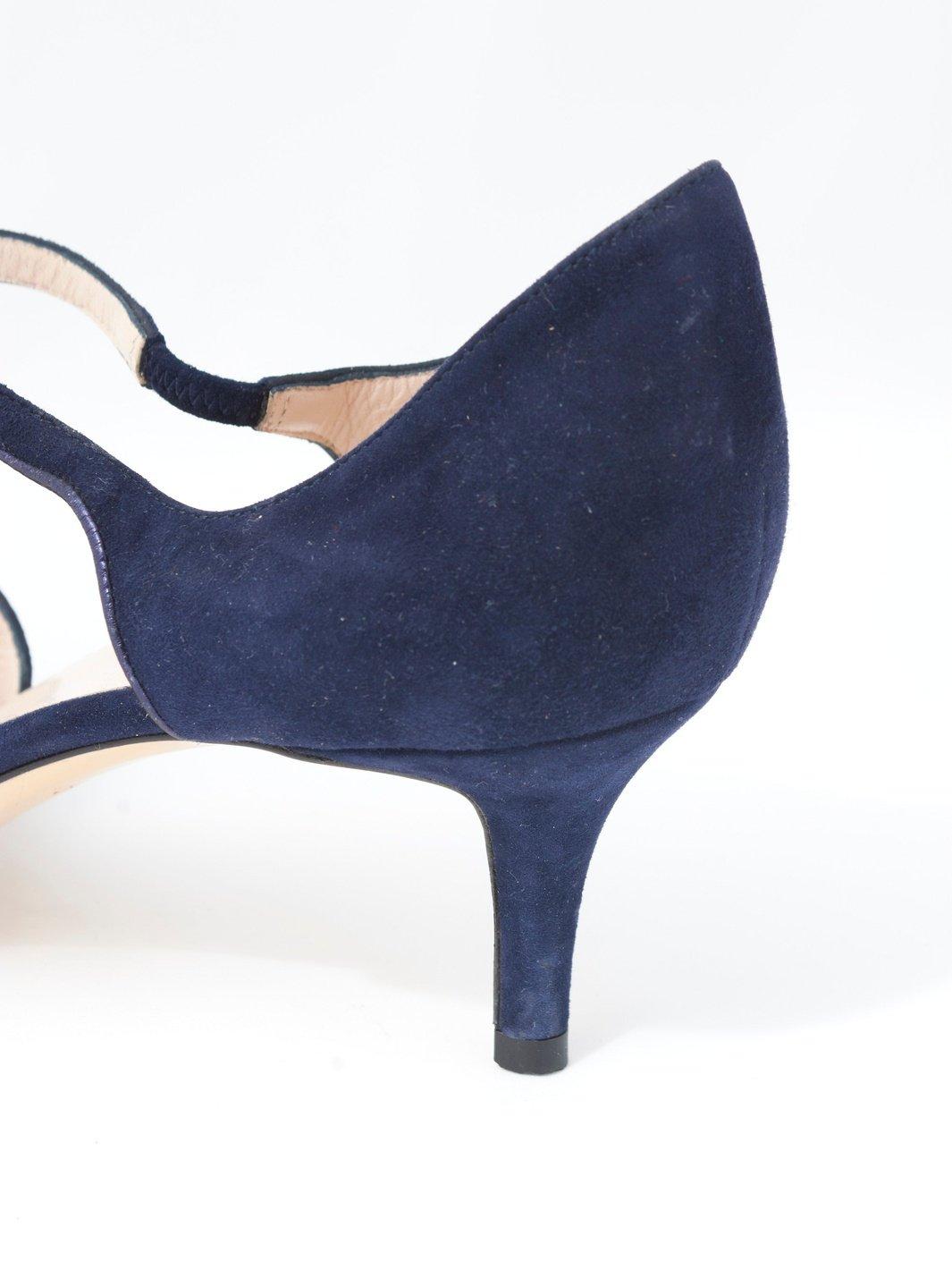 Y2K Giorgio Armani pumps in blue suede W22052608  Giorgio Armani 