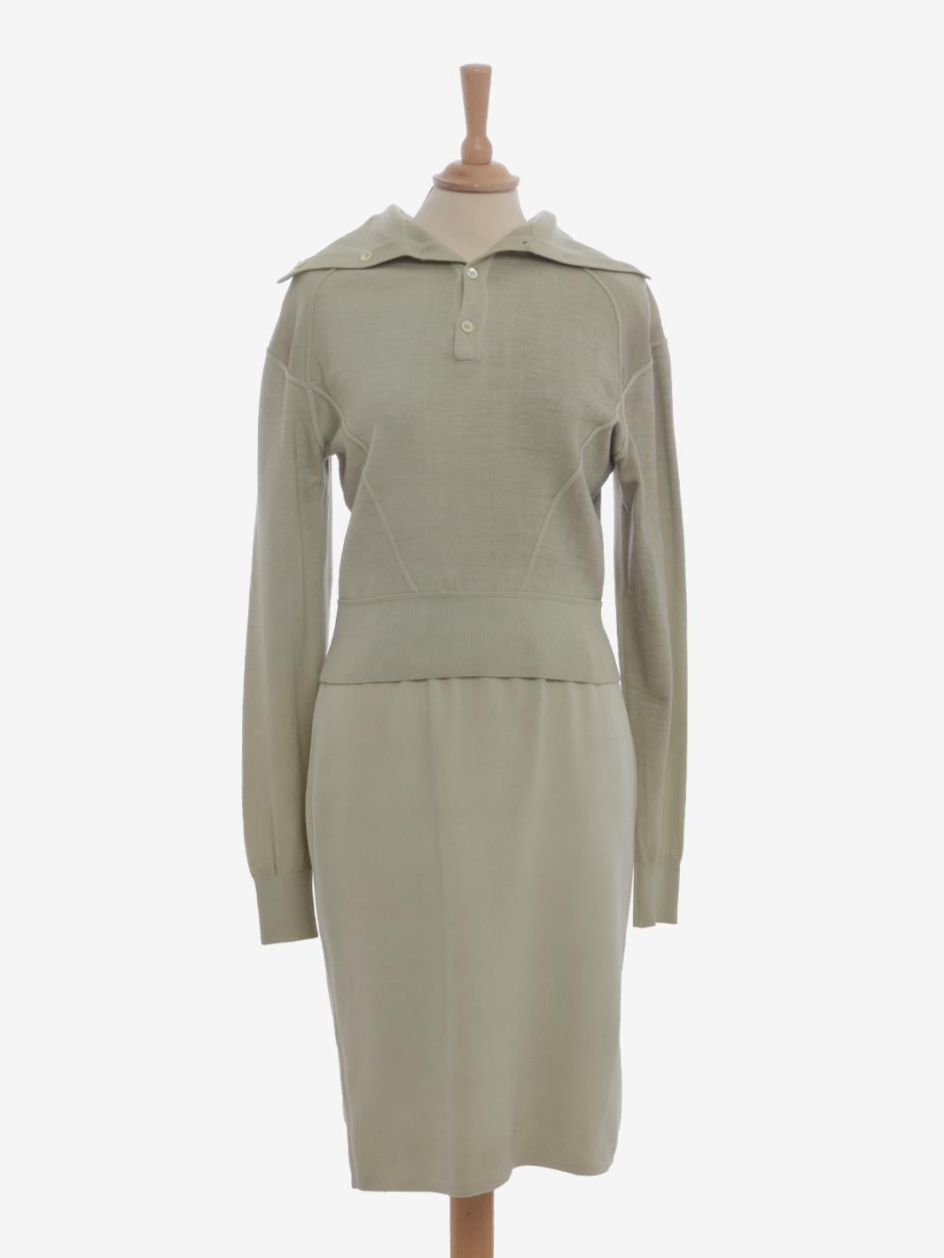 Alaïa 羊毛鼠尾草套装 - 80 年代