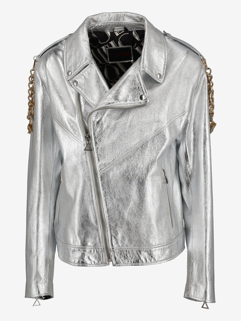 Collini Silver Leather Jacket WCV250886  Collini 