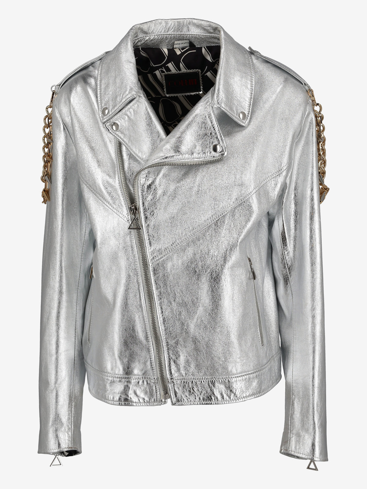 Collini Silver Leather Jacket WCV250886  Collini 