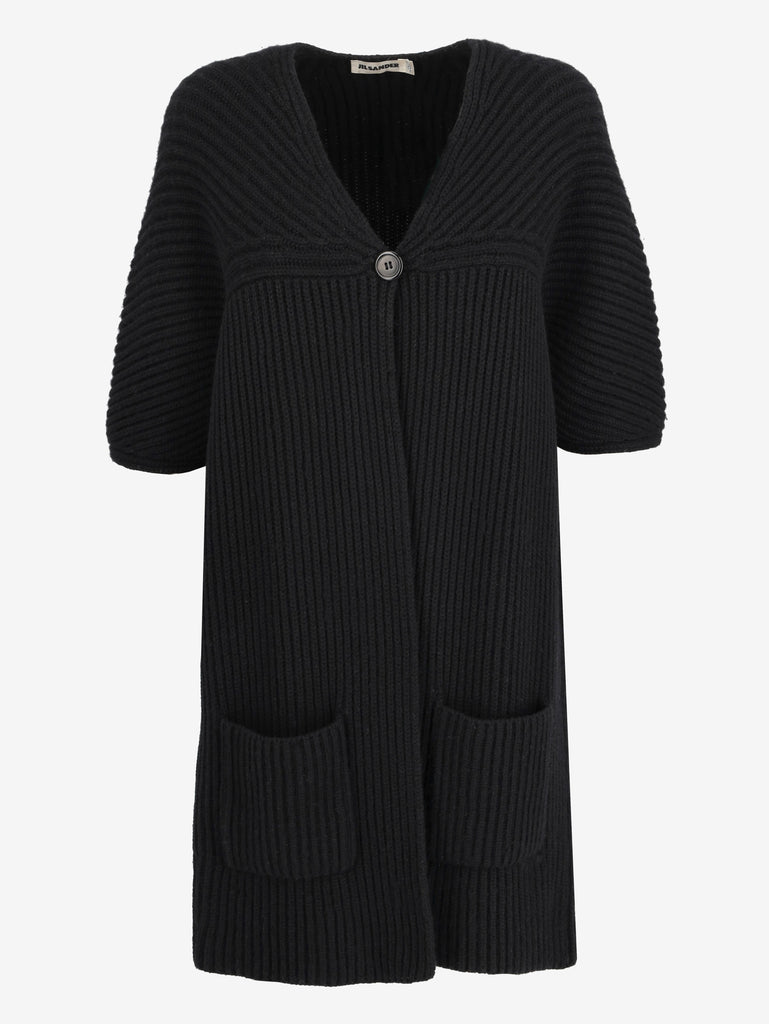 Jil Sander Black Cardigan With Short Sleeves W271125.1  Jil Sander 
