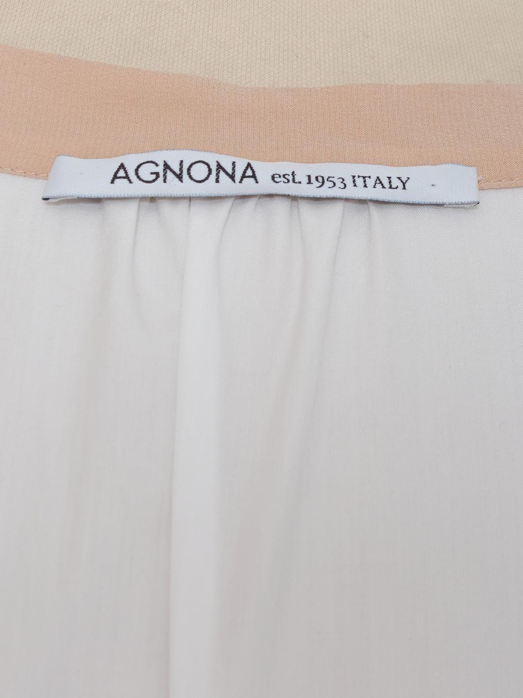 Agnona White Silk Dress
