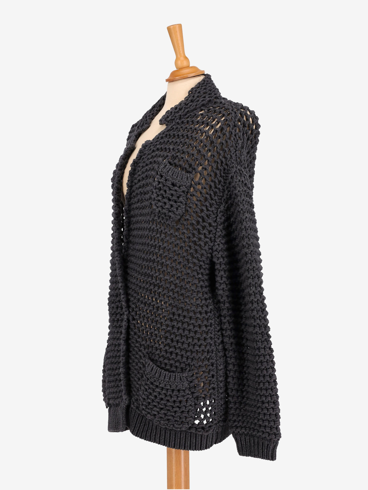 Brunello Cucinelli Knitted Charcoal Cardigan
