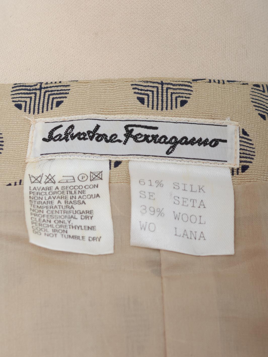 Salvatore Ferragamo 丝绸羊毛夹克
