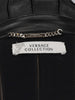 Versace Black Leather Double-Breasted Coat W7426.19  Versace 