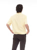 Y2K Short-sleeved summer shirt with white and yellow stripes W22072801  Vintage 