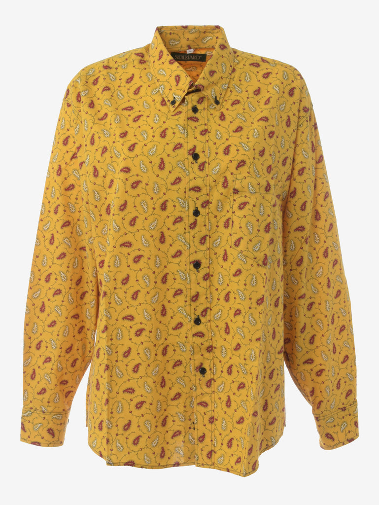 Souleiado Vintage Yellow Paisley Shirt WCV241010283  Souleiado 