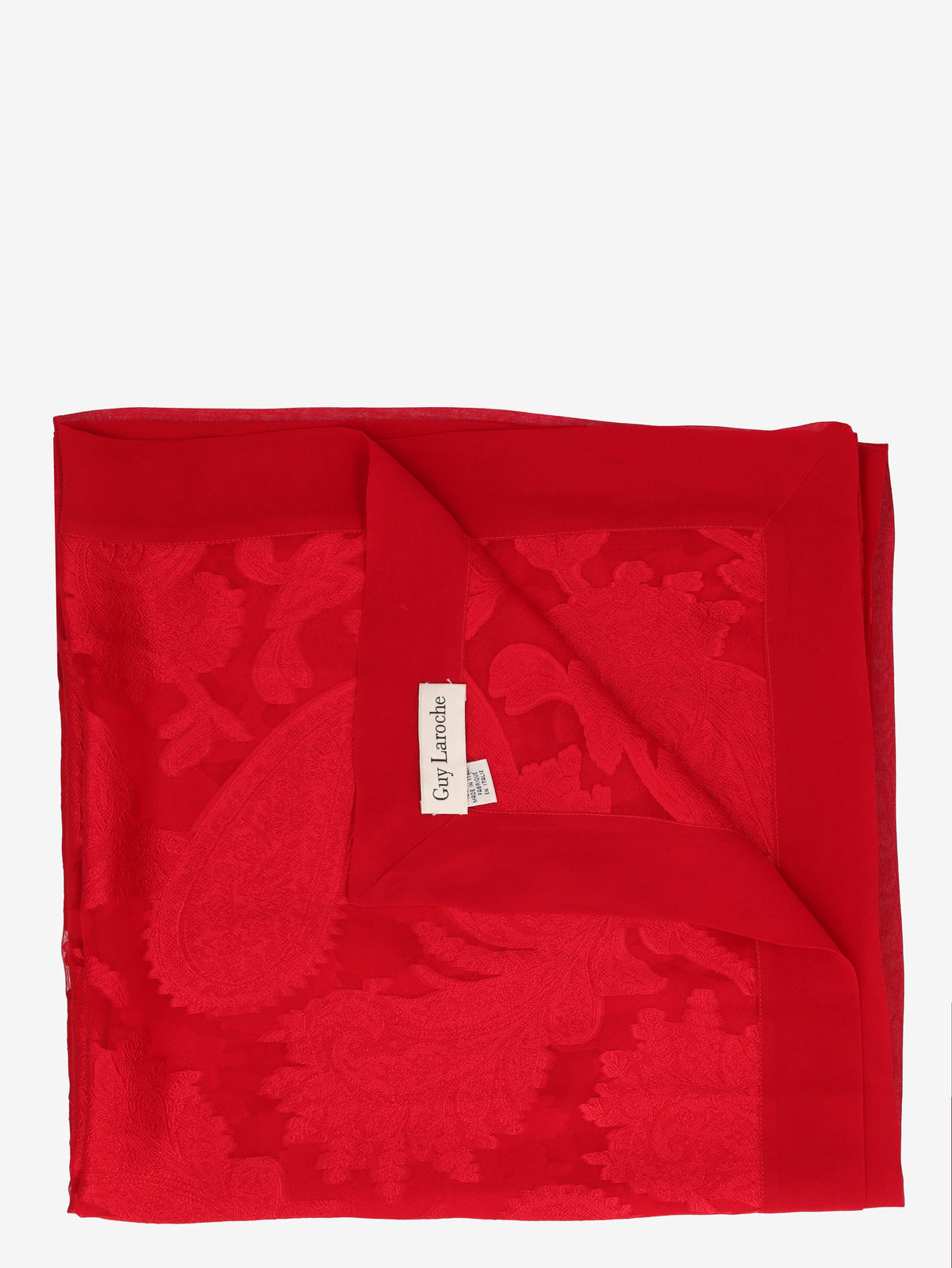 Guy Laroche Red Patterned Foulard WCV241010421.09  Guy Laroche 