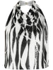 Versace Zebra Print Open-Back Top MR206002  Versace 