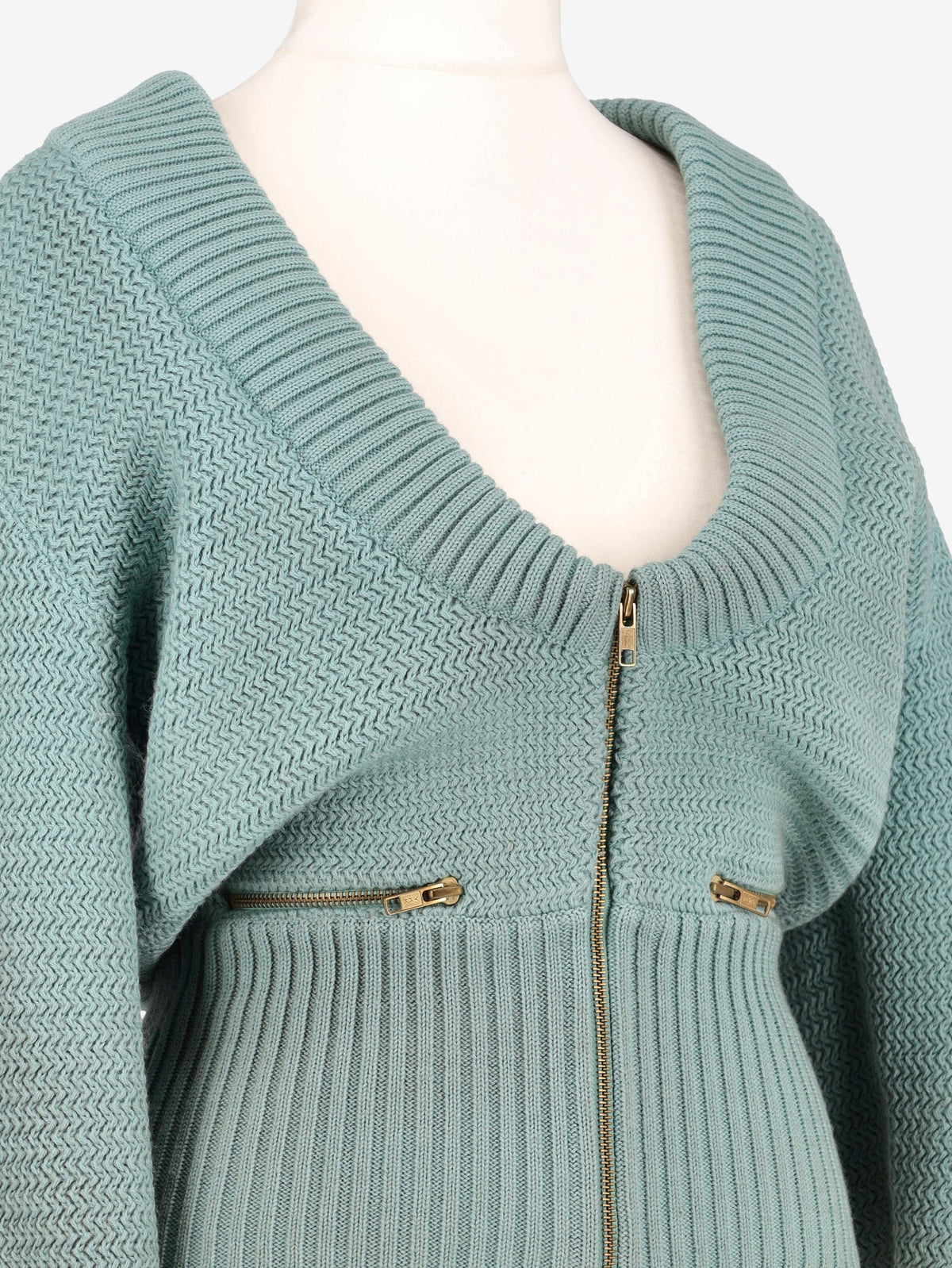 Alaïa Acquamarine Wool Suit DM1004393  Alaïa 