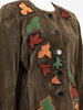 Yves Saint Laurent Suede Jacket With Leaves
