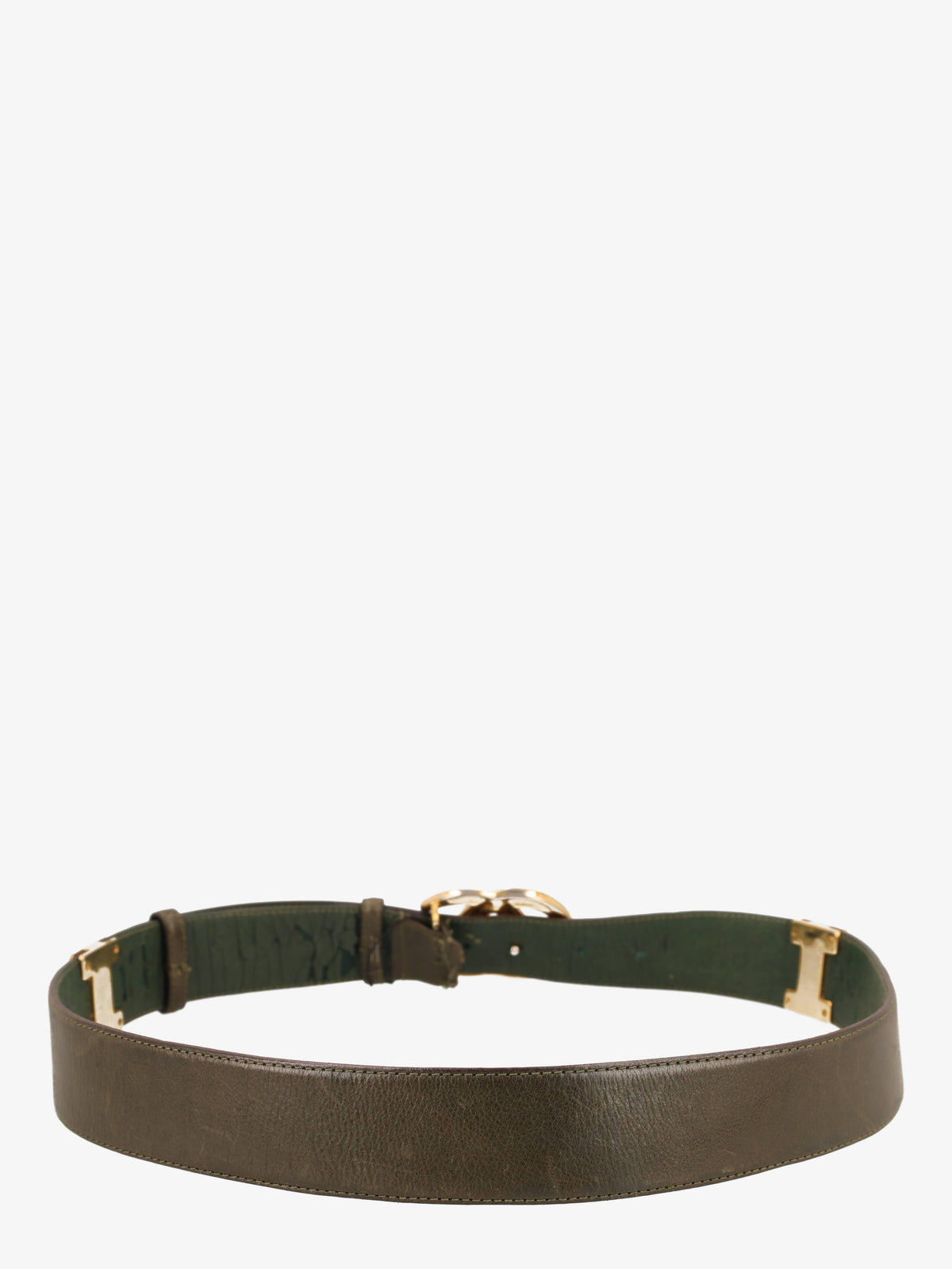 Gucci Vintage Buckle Green Belt