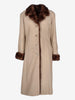 Vintage 2-in-1 Convertible Long Coat with Mink Fur Lining W150626.2  Vintage 